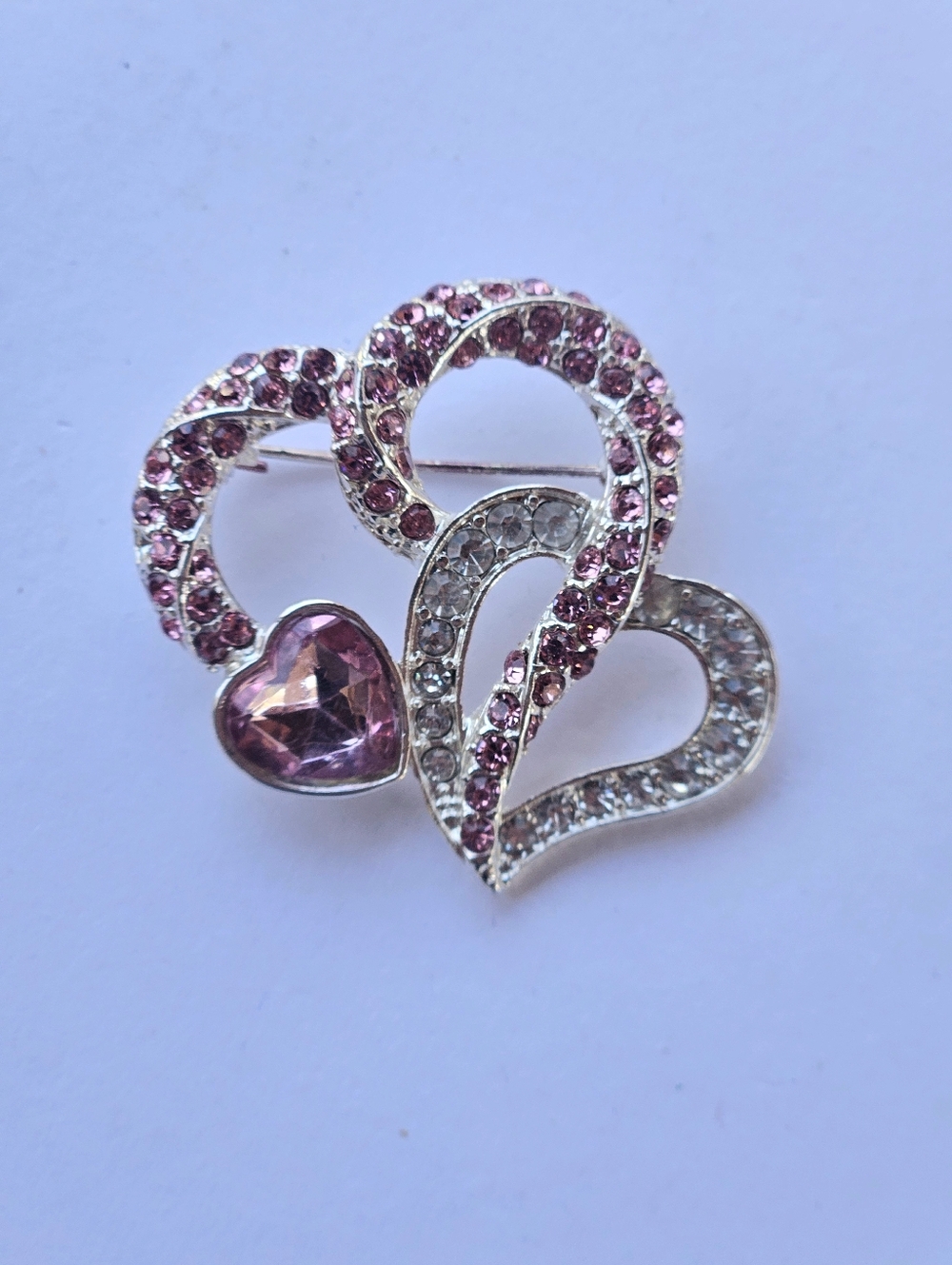 Vintage Napier Pink Rhinestone Brooch